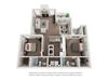 Hampton B2 2 Bedroom 2 Bathroom 3D Floor Plan